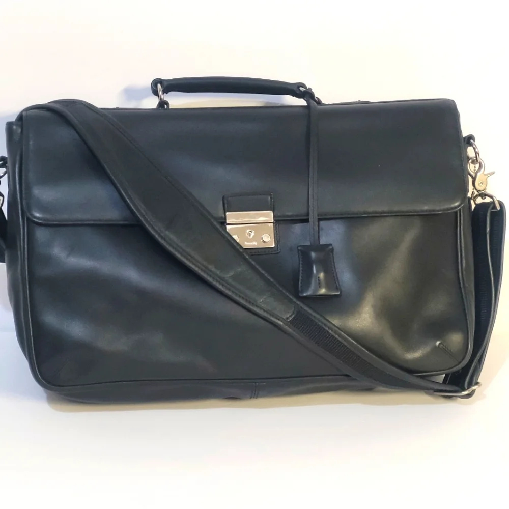 Coach Black Leather Men's Briefcase